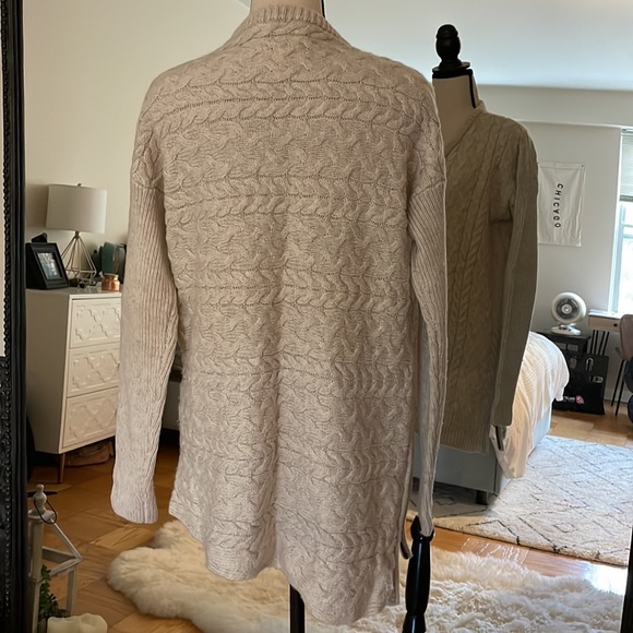 Athleta Cable knit cashmere blend asymmetrical sweater - Picture 2 of 10